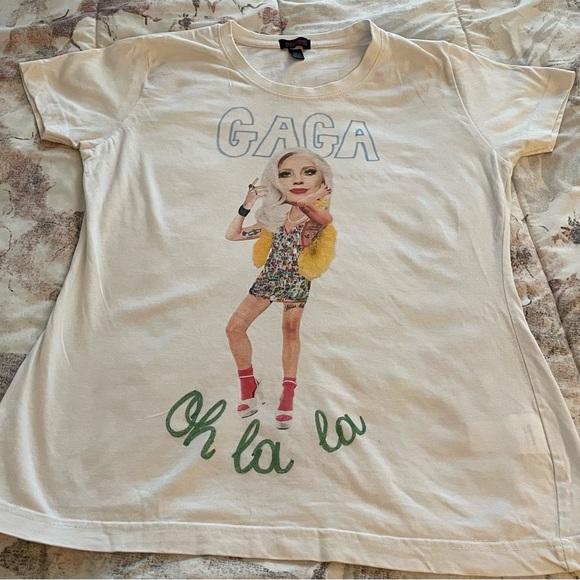 Sugarbird Limited Collection Gaga Oh La La RARE white cotton t-shirt, size 6 - Picture 8 of 12